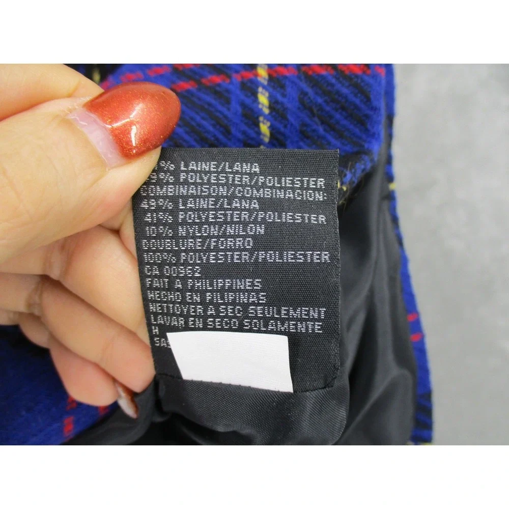 Le Suit Blazer Womens 14 Plaid Wool‎ Blend Career Office Preppy Academia Office